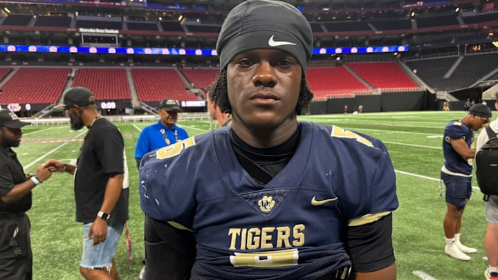 Adryan Cole following his season opener in Mercedes-Benz Stadium Adryan Cole following his season opener in Mercedes-Benz Stadium