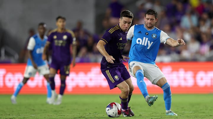 Mar 18, 2023; Orlando, Florida, USA; Orlando City SC midfielder Mauricio Pereyra (10) in action