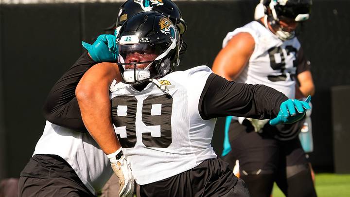 Jacksonville Jaguars defensive tackle Ruke Orhorhoro (99)[Doug Engle/Florida Times-Union]