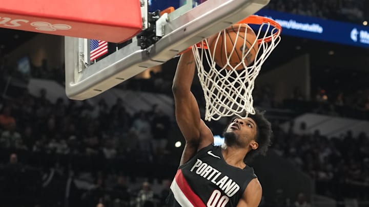 Scoot Henderson scored a season-high 31 to help the Trail Blazers upset the Spurs.