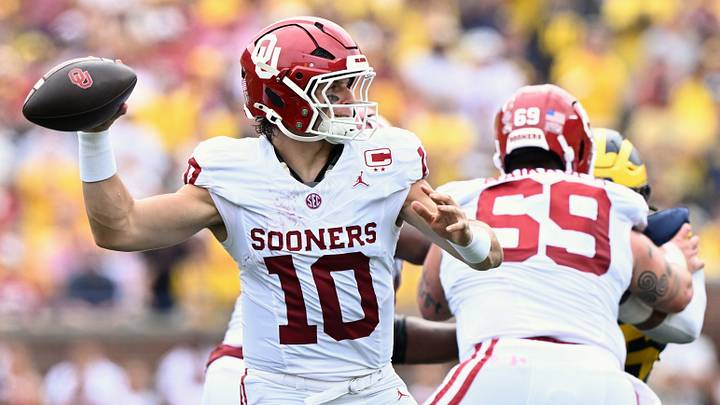 Oklahoma is favored against New Mexico in Week 3 of the college football season. Oklahoma is favored against New Mexico in Week 3 of the college football season.