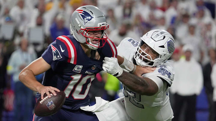 New England Patriots quarterback Drake Maye