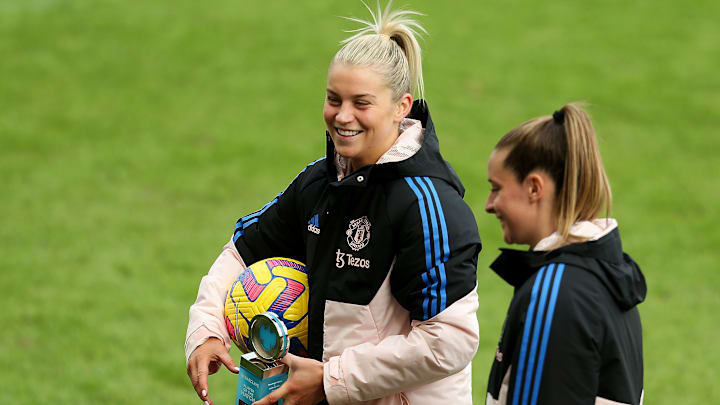 Alessia Russo scored a hat-trick as Man Utd thrashed Leicester in the WSL