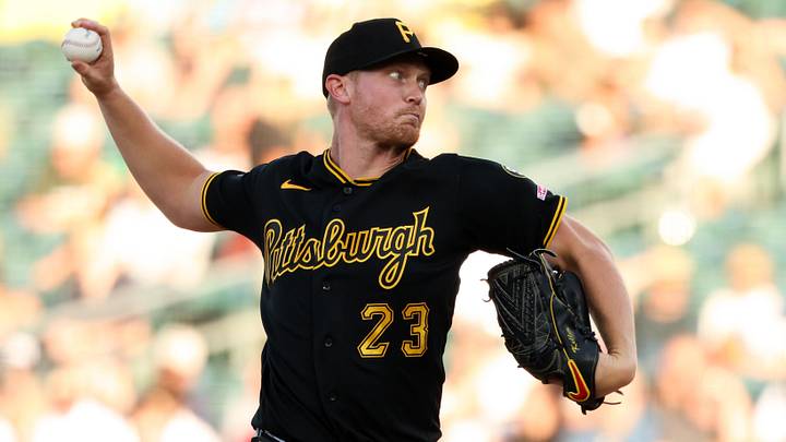 Jun 16, 2026; West Sacramento, California, USA; Pittsburgh Pirates starting pitcher Mitch Keller (23) pitches during the first inning against the Athletics at Sutter Health Park. Mandatory Credit: Sergio Estrada-Imagn Images