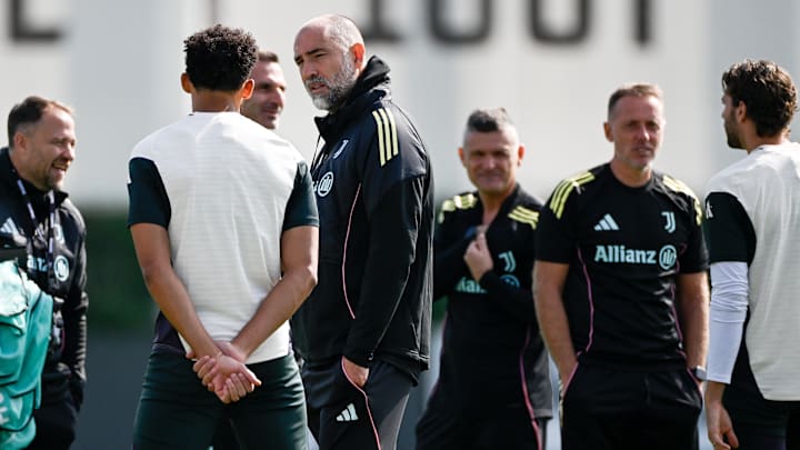 Juventus Training Session And Press Conference - UEFA Champions League 2025/26 League Phase MD2 Juventus Training Session And Press Conference - UEFA Champions League 2025/26 League Phase MD2