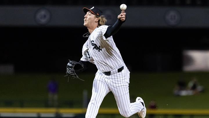 Nov 9, 2025; Mesa, AZ, USA; Chicago White Sox pitcher Hagen Smith during the Arizona Fall League Fall Stars Game at Sloan Park. Mandatory Credit: Mark J. Rebilas-Imagn Images Nov 9, 2025; Mesa, AZ, USA; Chicago White Sox pitcher Hagen Smith during the Arizona Fall League Fall Stars Game at Sloan Park. Mandatory Credit: Mark J. Rebilas-Imagn Images