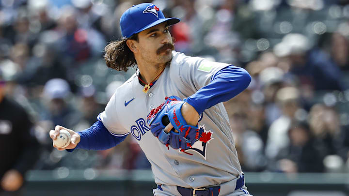 Apr 3, 2026; Chicago, Illinois, USA; Toronto Blue Jays starting pitcher Dylan Cease (84) delivers a pitch against the Chicago White Sox during the first inning at Rate Field. Mandatory Credit: Kamil Krzaczynski-Imagn Images Apr 3, 2026; Chicago, Illinois, USA; Toronto Blue Jays starting pitcher Dylan Cease (84) delivers a pitch against the Chicago White Sox during the first inning at Rate Field. Mandatory Credit: Kamil Krzaczynski-Imagn Images