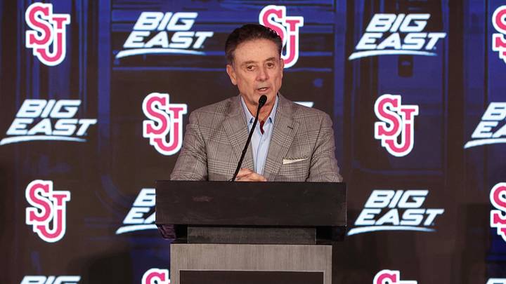 Oct 1, 2026; New York, NY, USA; St. John's Red Storm head coach Rick Pitino speaks at 2026 Big East Media Day at Marriott Marquis. Mandatory Credit: Wendell Cruz-Imagn Images Oct 1, 2026; New York, NY, USA; St. John's Red Storm head coach Rick Pitino speaks at 2026 Big East Media Day at Marriott Marquis. Mandatory Credit: Wendell Cruz-Imagn Images