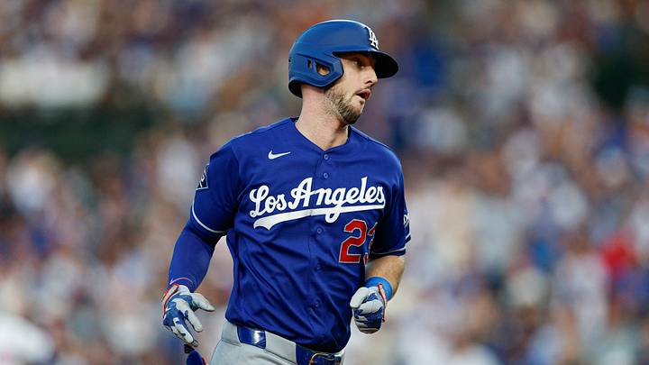 Aug 4, 2026; Chicago, Illinois, USA; Los Angeles Dodgers right fielder Kyle Tucker (23) rounds the bases after hitting a solo home run against the Chicago Cubs during the second inning at Wrigley Field. Mandatory Credit: Kamil Krzaczynski-Imagn Images