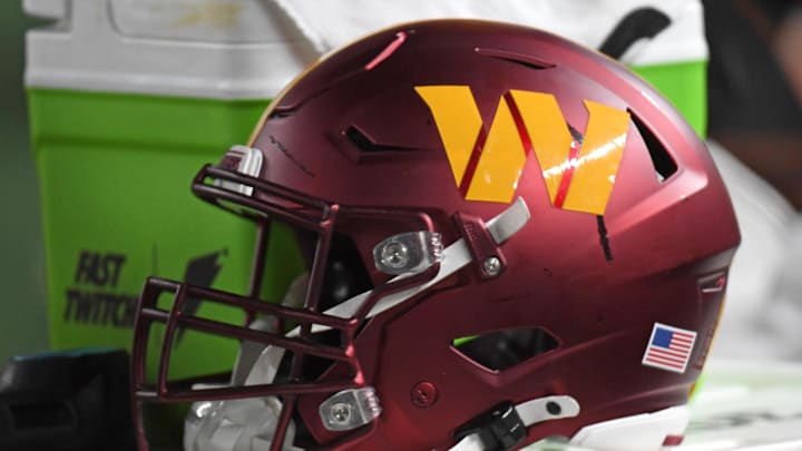 Nov 14, 2024; Philadelphia, Pennsylvania, USA; Washington Commanders helmet sits on the sidelines against the Philadelphia Eagles at Lincoln Financial Field. Mandatory Credit: Eric Hartline-Imagn Images Nov 14, 2024; Philadelphia, Pennsylvania, USA; Washington Commanders helmet sits on the sidelines against the Philadelphia Eagles at Lincoln Financial Field. Mandatory Credit: Eric Hartline-Imagn Images