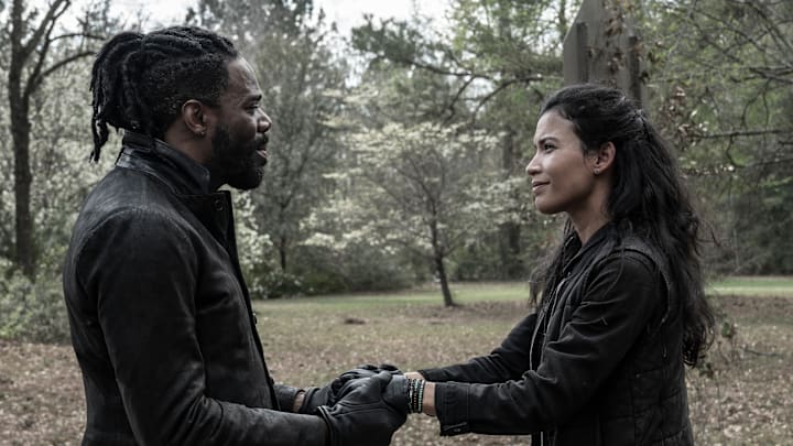 Colman Domingo as Victor Strand, Danay Garcia as Luciana - Fear the Walking Dead _ Season 8, Episode 12 - Photo Credit: Seth F. Johnson/AMC
