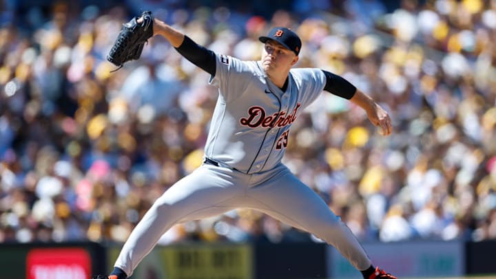 Mar 26, 2026; San Diego, California, USA; Detroit Tigers starting pitcher Tarik Skubal (29) throws a pitch during the first inning against the San Diego Padres at Petco Park. Mandatory Credit: David Frerker-Imagn Images Mar 26, 2026; San Diego, California, USA; Detroit Tigers starting pitcher Tarik Skubal (29) throws a pitch during the first inning against the San Diego Padres at Petco Park. Mandatory Credit: David Frerker-Imagn Images