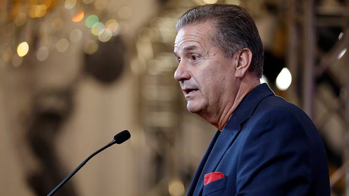 Arkansas Razorbacks head coach John Calipari speaks during the SEC Basketball Tipoff at Grand Bohemian Hotel Mountain Brook. Arkansas Razorbacks head coach John Calipari speaks during the SEC Basketball Tipoff at Grand Bohemian Hotel Mountain Brook.
