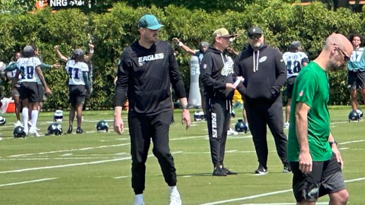 Eagles OC Sean Mannion at Rookie Camp on May 1, 2026