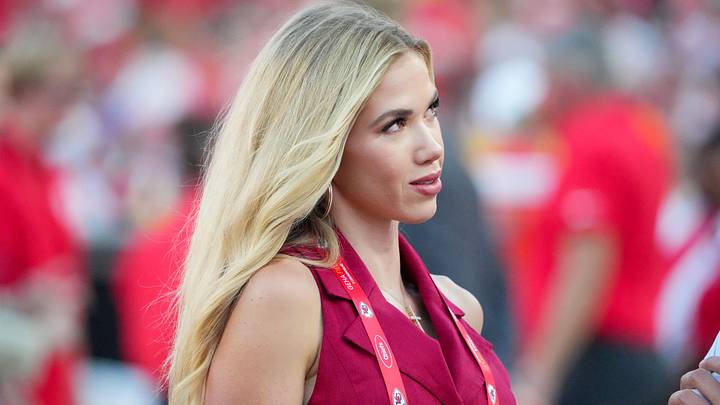 Aug 22, 2025; Kansas City, Missouri, USA; Kansas City Chiefs CEO’s daughter Gracie Hunt on field prior to a game at GEHA Field at Arrowhead Stadium. 