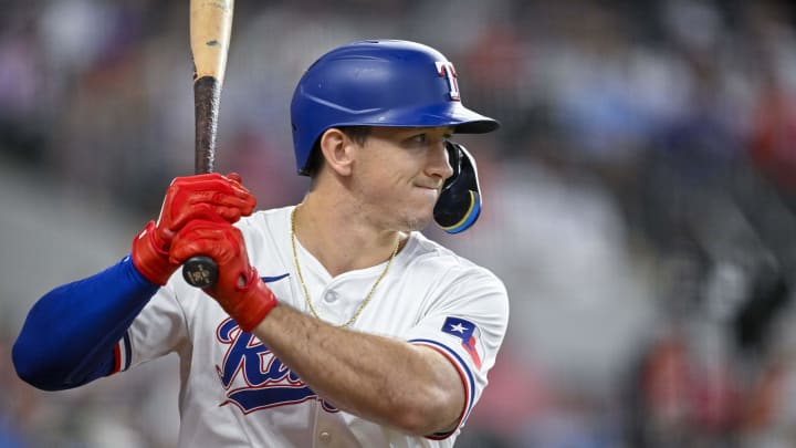 Jul 6, 2024; Arlington, Texas, USA; Texas Rangers left fielder Wyatt Langford (36) during the game between the Texas Rangers and the Tampa Bay Rays at Globe Life Field. Jul 6, 2024; Arlington, Texas, USA; Texas Rangers left fielder Wyatt Langford (36) during the game between the Texas Rangers and the Tampa Bay Rays at Globe Life Field.