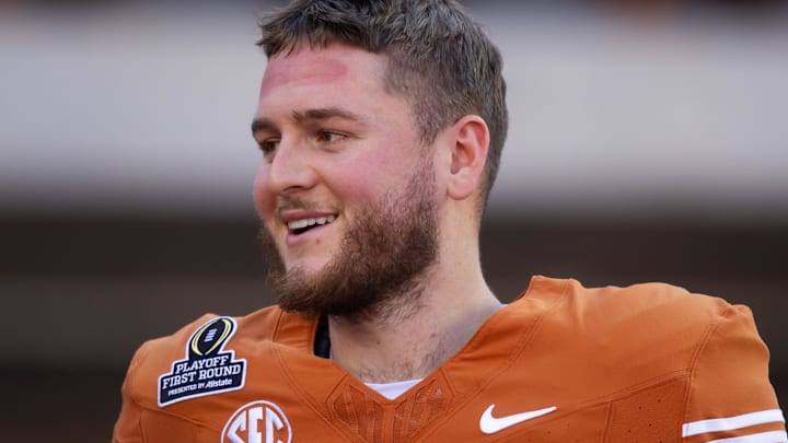 Dec 21, 2024; Austin, Texas, USA; Texas Longhorns quarterback Quinn Ewers (3) against the Clemson Tigers during the CFP National playoff first round at Darrell K Royal-Texas Memorial Stadium. Mandatory Credit: Mark J. Rebilas-Imagn Images