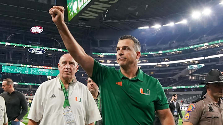 Miami Hurricanes head coach Mario Cristobal
