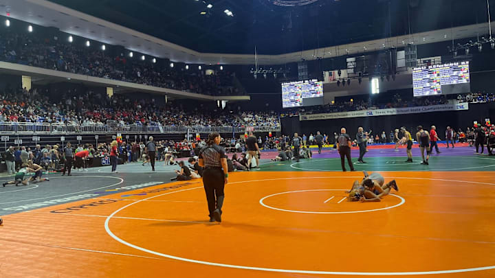 Day 1 of the UIL Texas high school wrestling state championships was held Friday, Feb. 13 in Cypress. Day 1 of the UIL Texas high school wrestling state championships was held Friday, Feb. 13 in Cypress.