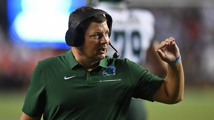 Tulane football coach Will Hall Tulane football coach Will Hall
