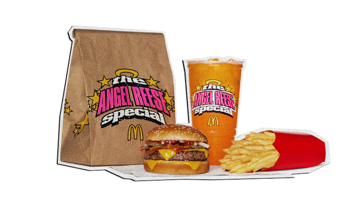 Angel Reese Special, BBQ Bacon Quarter Pounder with Cheese, Bold BBQ Sauce, fries and a drink