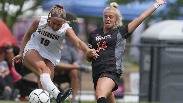 Bettendorf's Carson Bohonek is one of the top returning girls high school soccer players in Iowa.