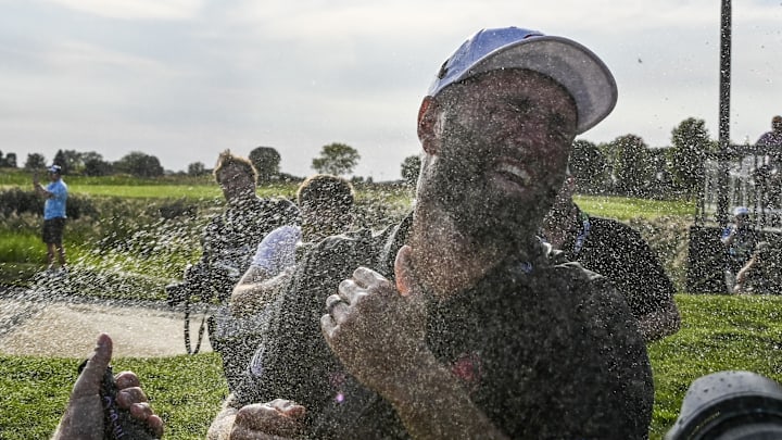Sep 15, 2024: Jon Rahm after the final round of the LIV Golf Chicago tournament Sep 15, 2024: Jon Rahm after the final round of the LIV Golf Chicago tournament