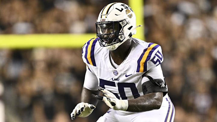 LSU Tigers offensive lineman Emery Jones Jr. LSU Tigers offensive lineman Emery Jones Jr.