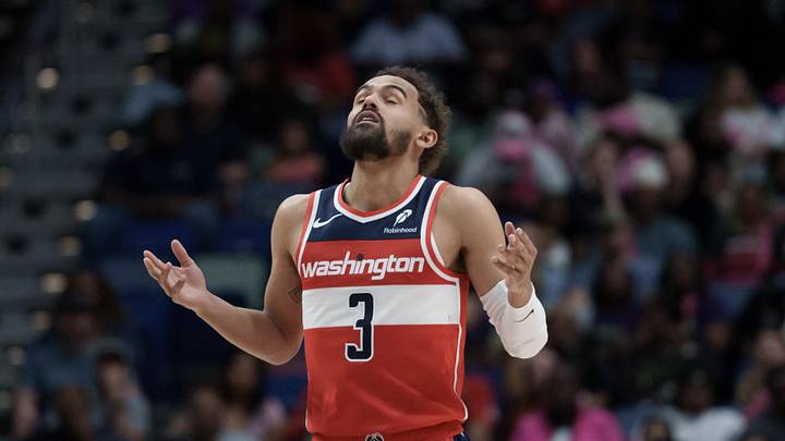 Mar 8, 2026; New Orleans, Louisiana, USA; Washington Wizards guard Trae Young (3) reacts after a three-point basket against the New Orleans Pelicans during the first half at Smoothie King Center. Mandatory Credit: Matthew Hinton-Imagn Images Mar 8, 2026; New Orleans, Louisiana, USA; Washington Wizards guard Trae Young (3) reacts after a three-point basket against the New Orleans Pelicans during the first half at Smoothie King Center. Mandatory Credit: Matthew Hinton-Imagn Images