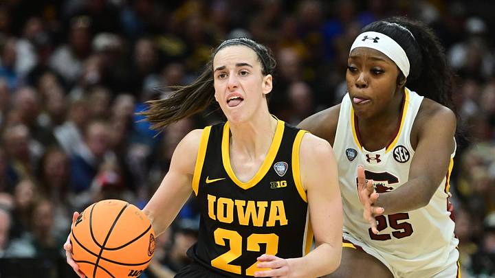 Apr 7, 2024; Cleveland, OH, USA; Iowa Hawkeyes guard Caitlin Clark (22) in the national championship game. Apr 7, 2024; Cleveland, OH, USA; Iowa Hawkeyes guard Caitlin Clark (22) in the national championship game.
