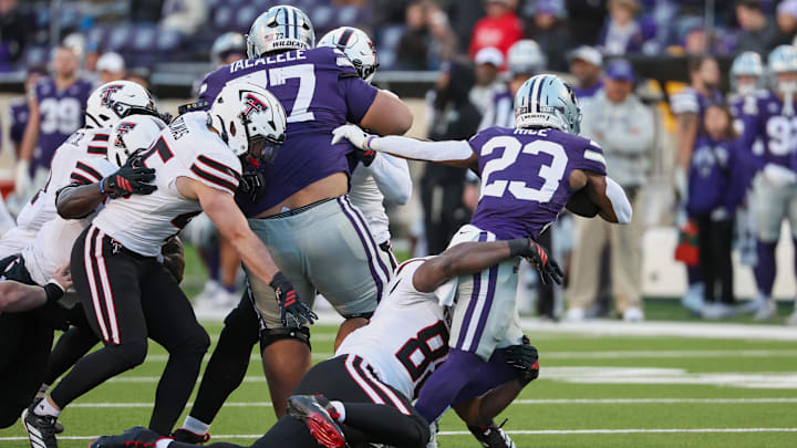 Kansas State Wildcats running back DeVon Rice vs. Texas Tech Red Raiders Kansas State Wildcats running back DeVon Rice vs. Texas Tech Red Raiders