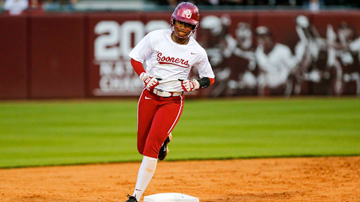 Oklahoma outfielder Maya Bland Oklahoma outfielder Maya Bland
