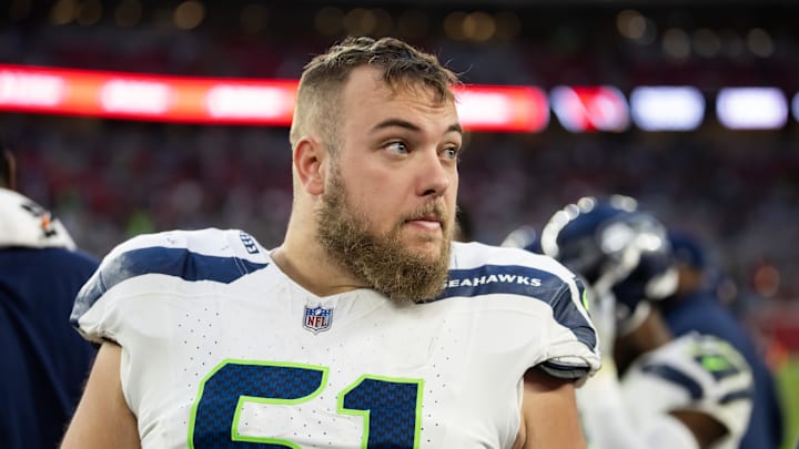 Seattle Seahawks offensive tackle Jalen Sundell Seattle Seahawks offensive tackle Jalen Sundell