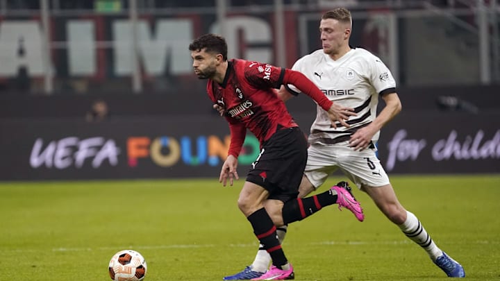 AC Milan v Stade Rennais FC: Playoff First Leg - UEFA Europa League 2023/24