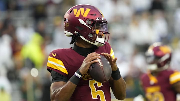 The Washington Commanders are favored even with quarterback Jayden Daniels banged up.