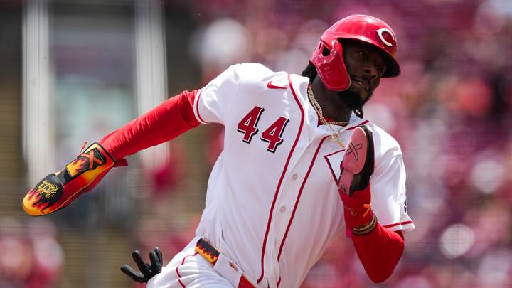May 31, 2026; Cincinnati, Ohio, USA; Cincinnati Reds shortstop Elly de la Cruz scores a run against the Atlanta Braves in the first inning at Great American Ball Park. Mandatory Credit: Aaron Doster-Imagn Images May 31, 2026; Cincinnati, Ohio, USA; Cincinnati Reds shortstop Elly de la Cruz scores a run against the Atlanta Braves in the first inning at Great American Ball Park. Mandatory Credit: Aaron Doster-Imagn Images