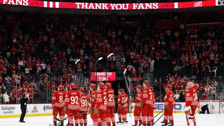 Detroit Red Wings, Little Caesars Arena, Credit: Rick Osentoski-Imagn Images