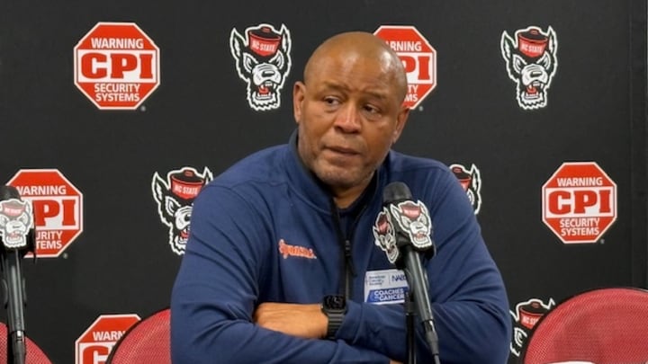 January 27, 2026; Raleigh, N.C., USA; Syracuse Orange head coach Adrian Autry addresses the media following Syracuse's 88-68 loss to North Carolina State at the Lenovo Center. Mandatory Credit: Brad Bierman, The Juice Online - On SI 