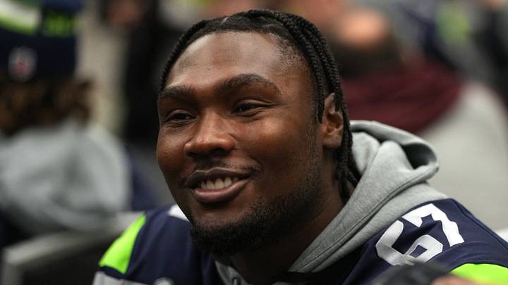 Feb 5, 2026; San Jose, CA, USA; Seattle Seahawks offensive tackle Charles Cross (67) talks to media members at the San Jose Marriott. Mandatory Credit: Darren Yamashita-Imagn Images Feb 5, 2026; San Jose, CA, USA; Seattle Seahawks offensive tackle Charles Cross (67) talks to media members at the San Jose Marriott. Mandatory Credit: Darren Yamashita-Imagn Images