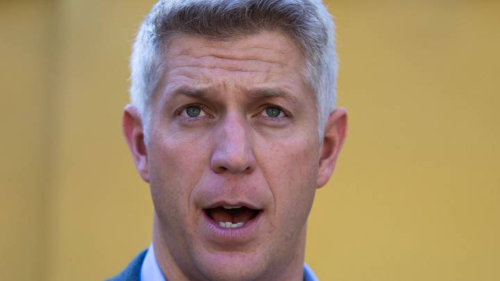 Nov 7, 2023; Scottsdale, AZ, USA; Baltimore Orioles general manager Mike Elias speaks to the media during the MLB General Manager's Meetings at Omni Scottsdale Resort & Spa. Mandatory Credit: Mark J. Rebilas-USA TODAY Sports