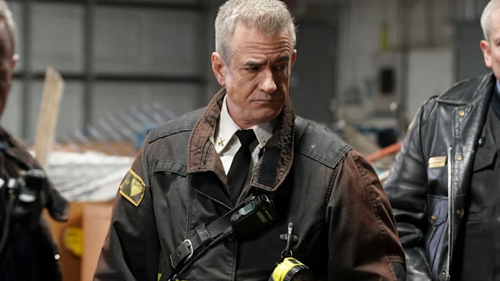 CHICAGO FIRE -- "Relief Cut" Episode 13012 -- Pictured: Dermot Mulroney as Chief Dom Pascal -- (Photo by: Elizabeth Sisson/NBC)