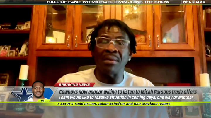 Michael Irvin spoke about the Cowboys possibly trading Micah Parsons on NFL Live