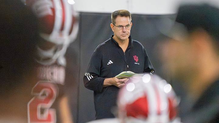 Head Coach Curt Cignetti during Indiana University's football camp practice on Wednesday, Aug. 19, 2026. Head Coach Curt Cignetti during Indiana University's football camp practice on Wednesday, Aug. 19, 2026.