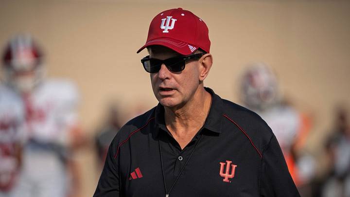 Head Coach Curt Cignetti during Indiana University's football camp practice on Thursday, Aug. 13, 2026.