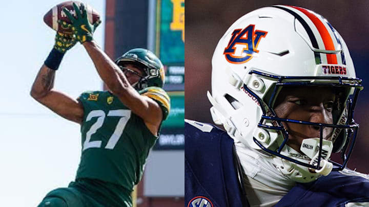 Baylor CB Tevin Williams (left) and Auburn WR Cam Coleman