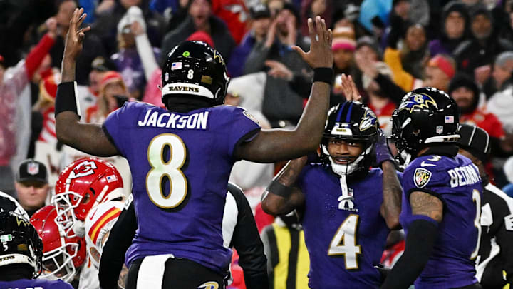 Lamar Jackson, Zay Flowers, Baltimore Ravens