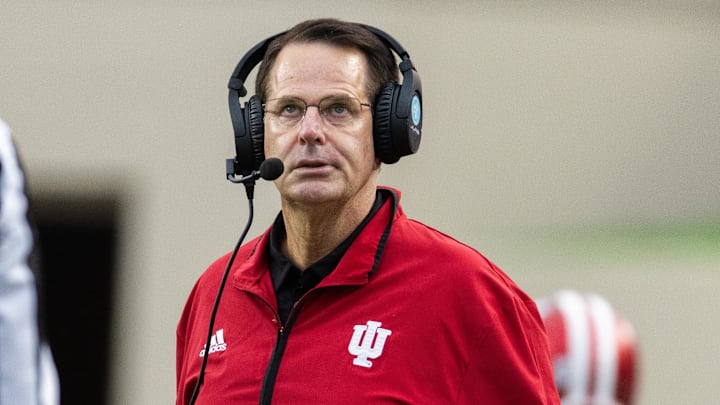 Indiana Hoosiers head coach Curt Cignetti against the Michigan Wolverines at Memorial Stadium. 