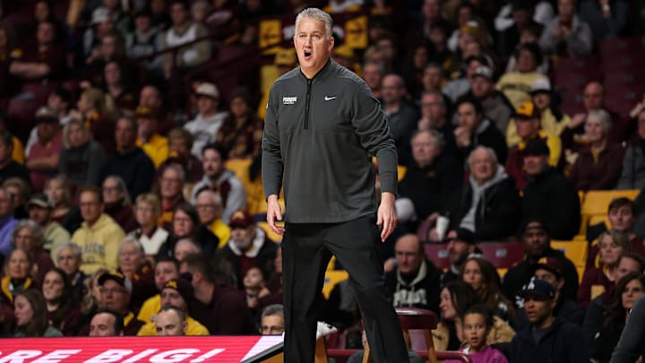 Purdue Boilermakers head coach Matt Painter reacts