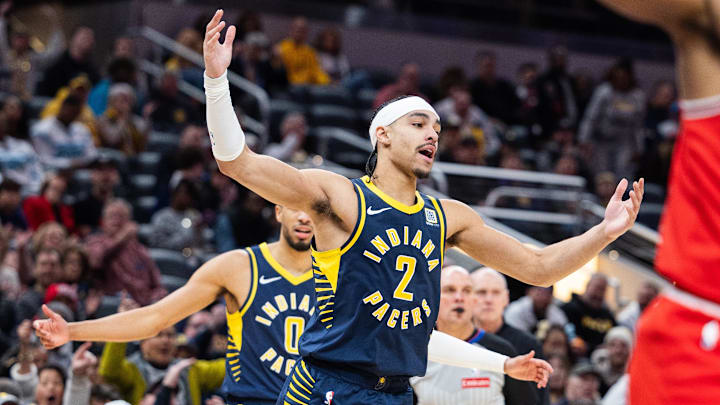 Indiana Pacers guard Andrew Nembhard could have a big game with Tyrese Haliburton doubtful.