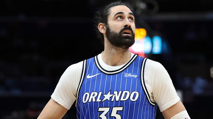 Jan 6, 2026; Washington, District of Columbia, USA; Orlando Magic center Goga Bitadze (35) looks on during the first half against the Washington Wizards at Capital One Arena. Mandatory Credit: Daniel Kucin Jr.-Imagn Images Jan 6, 2026; Washington, District of Columbia, USA; Orlando Magic center Goga Bitadze (35) looks on during the first half against the Washington Wizards at Capital One Arena. Mandatory Credit: Daniel Kucin Jr.-Imagn Images